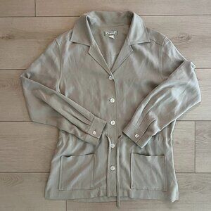 Tommy Bahama Womens Small (4/6) 100% Silk Button Down Top Cinched Tie Waist